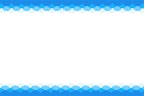 Blue Waves With Gradient Decorative Frame Border Vector Design