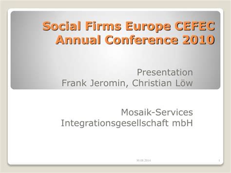 Ppt Social Firms Europe Cefec Annual Conference Powerpoint