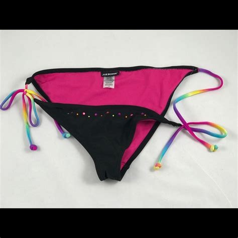 Joe Boxer Swim Lg Joe Boxer Black Neon Bikini Bottom Poshmark
