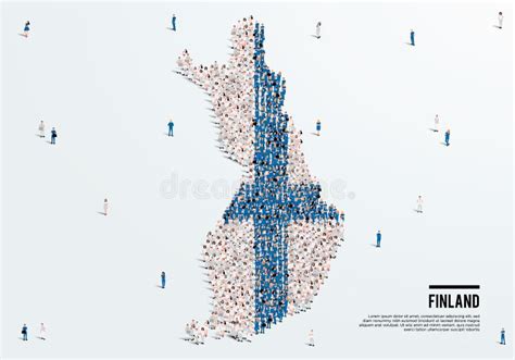 Finland People Icon Map Stylized Vector Silhouette Of Finland