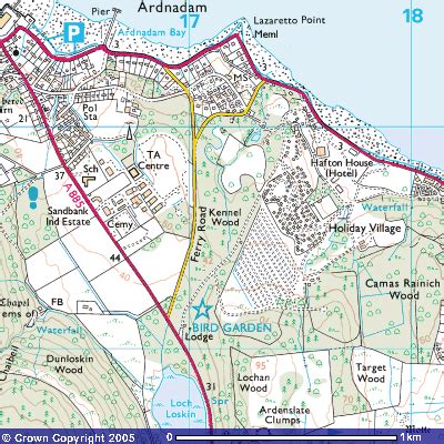 plot  forest land dunoon scotland map