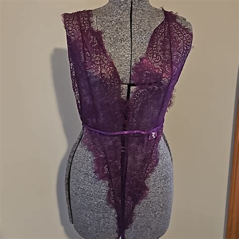 Intimates Sleepwear Sexy Purple Lace Lingerie With Lace Robe Poshmark