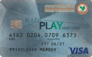 Bank Card K My Play Debit Card Kasikorn Bank Thailandcol Th Vi