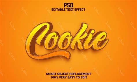 Cookie Text Effect Photoshop PREMIUM PSD File