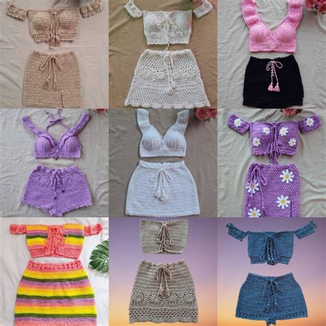Crochet Bikini Coordinates Shopee Philippines