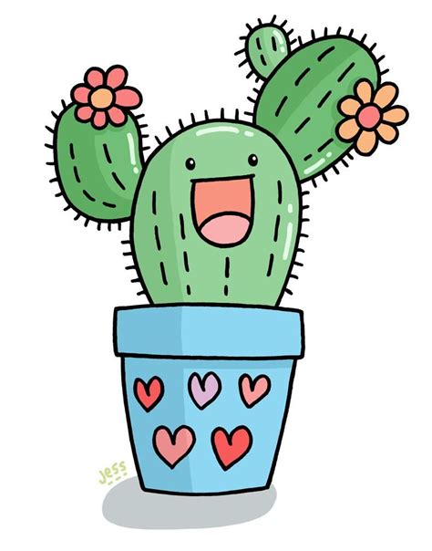 Cute Cactus Drawing Np