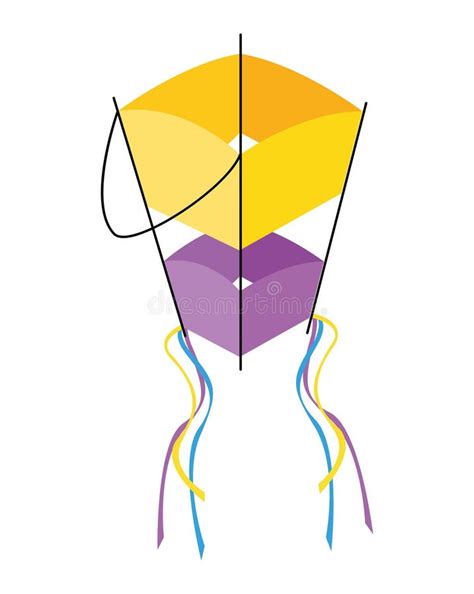 Box Kite Fly Cartoon Stock Vector Illustration Of Isolated 330170588
