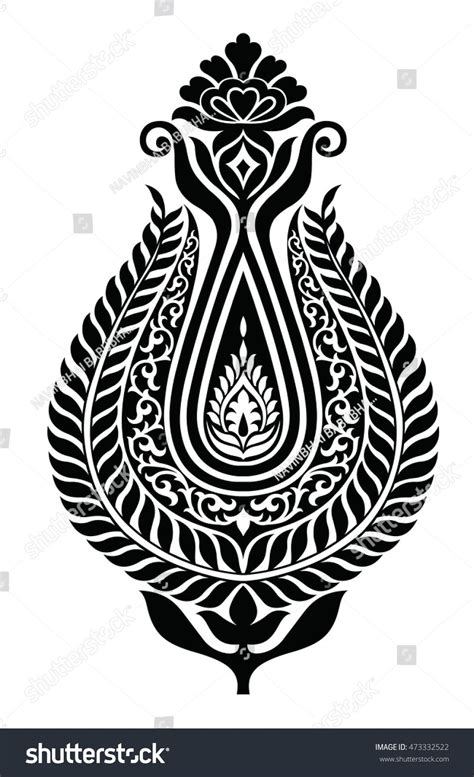 Traditional Indian Motif Stock Vector (Royalty Free) 473332522 ...