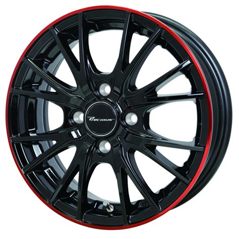 HOT STUFF ホイール4本セット Precious HM 1 V2 ブラック レッドクリア 14インチ 4 5J 45 4H 100 M K S T 通販 Yahoo ショッピング