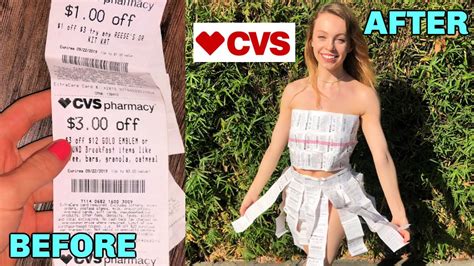 Making A Dress Out Of Cvs Receipts Youtube