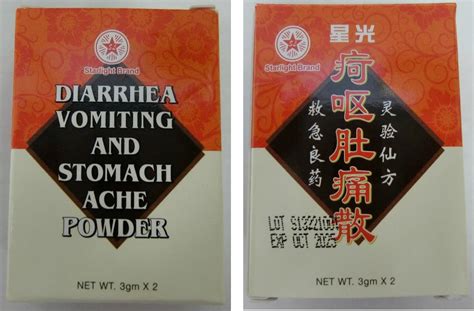STARLIGHT DIARRHOEA VOMITING & STOMACH ACHE POWDER