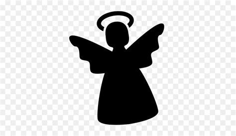 Angel Silhouette Clip Art Angel With Fanfare Silhouette PNG Clip Art ...