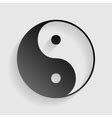 Hand Drawn With Brush Swirl Spiral Yin Yang Symbol Royalty Free Vector