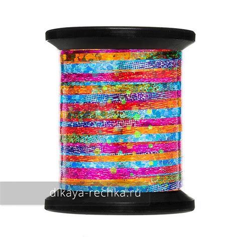 UNI Плоский люрекс UNI-Mylar #14 Holographic Rainbow 1/32”