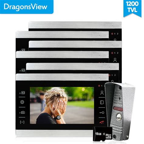 Dragonsview Intercomunicador Con Pantalla De Pulgadas Para Tel Fono