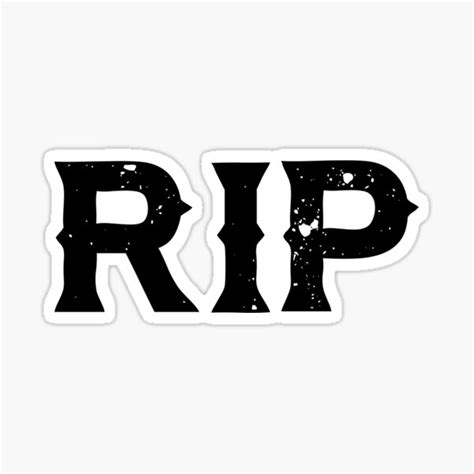 "RIP" Sticker for Sale by muskitt | Redbubble