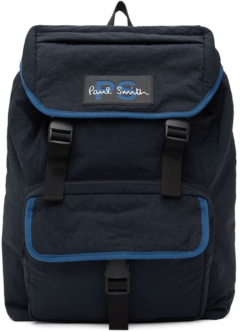 Ps By Paul Smith Navy Nylon Backpack Ps By Paul Smith