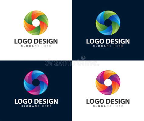 Abstract Colourful Circle Logo Design Stock Vector Illustration Of