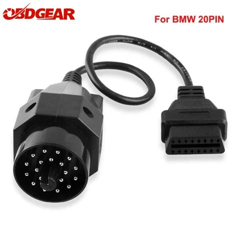 For Bmw E39 E36 X5 Z3 Cable 20pin To 16pin Obd2 Adapter Cable Obd2 16 Pin Female Connector Cable