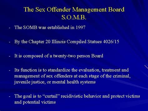Illinois Standards For Sex Offender Treatment And Evaluation