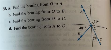 how to find the bearing from o to a