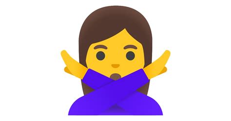 Woman Gesturing No Emoji In Languages