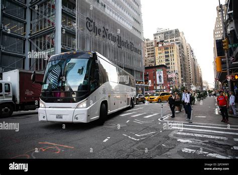 Two New York City Buses Hi Res Stock Photography And Images Alamy