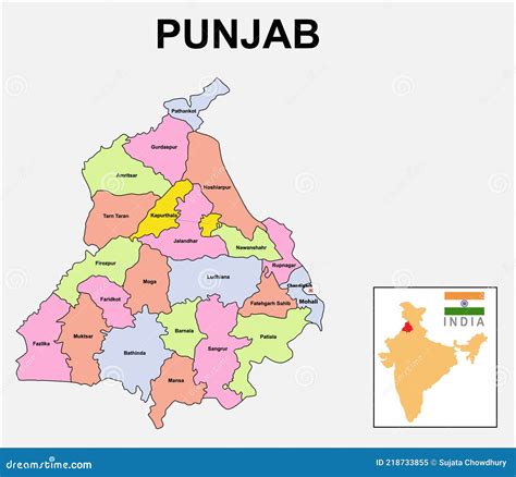 punjab map punjab map map  punjab state districts information