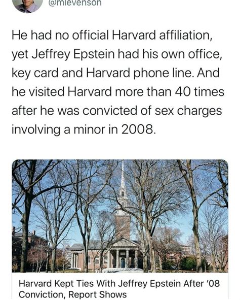 O He Had No Official Harvard Affiliation Yet Jeffrey Epstein Had His