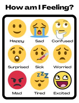 Feelings Chart For Teenagers