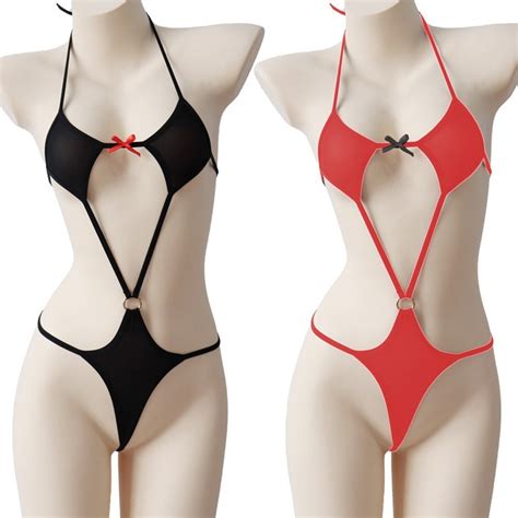 JTFY Women Sexy G String Bodysuit Leotard Lingerie Underwear Open Bust Clubwear Shopee Malaysia