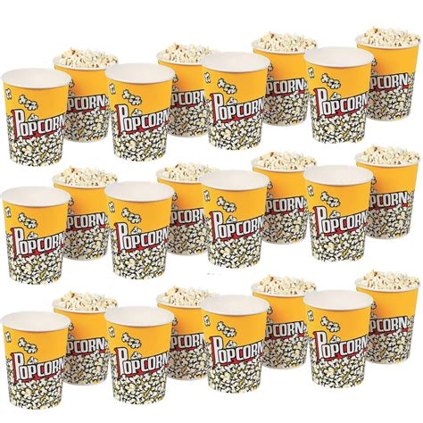 Popcorn Cups Pack Of 24 Disposable Popcorn Paper Cups