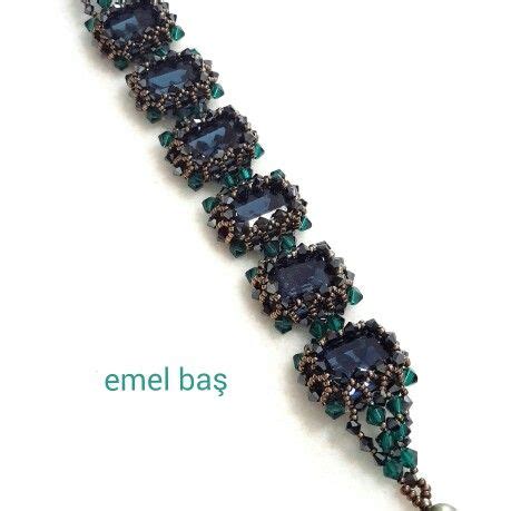 Swarovski Rectangles Beaded By Emel Bas From Turkey Beaded Jewelry