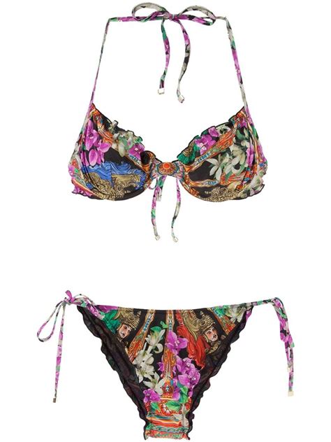 Dolce Gabbana Floral Print Bikini Farfetch Dolce And