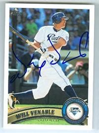 Will Venable autographed baseball card (San Diego Padres) 2011 Topps #463