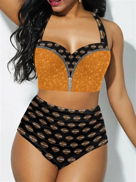 Harley Davidson Sexy Print Bikini Swimsuit VD Motortee