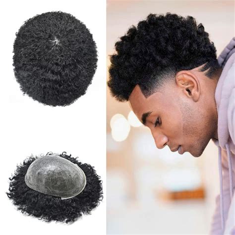 LYRICAL HAIR Afro Toupee For Black Men 6mm Afro Wavy South Africa | Ubuy