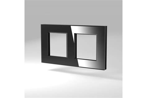 Двухпостовая рамка CGSS горизонтальная/вертикальная, стеклянная черная ...