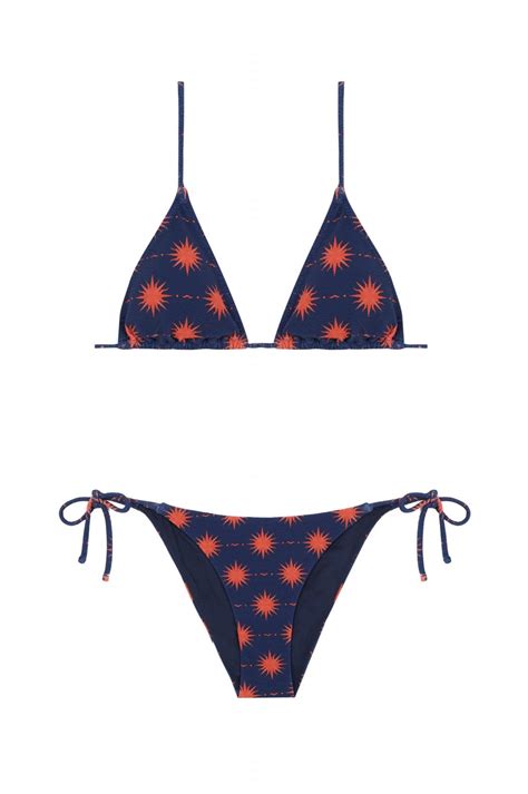 AstroBlue Triangl Classic Tie Side Bottom Bikini Robin Collection