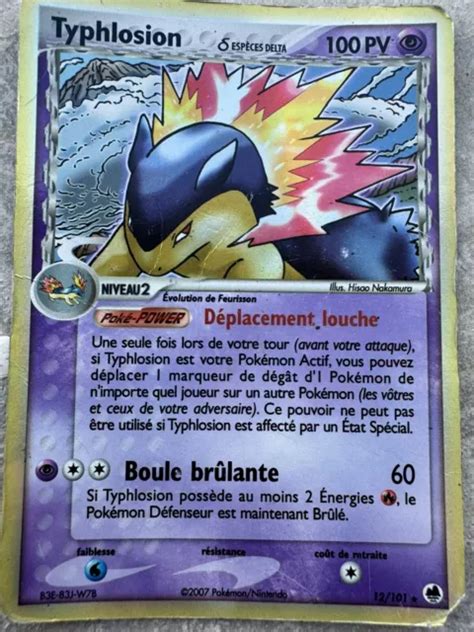 Carte Pok Mon Typhlosion Holographique Ex Les Des Dragons Fr