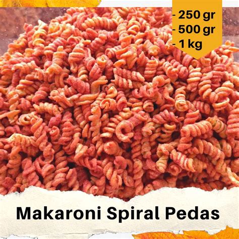 Jual Makaroni Spiral Pedas Daun Jeruk Makaroni Ulir Pedas Snack