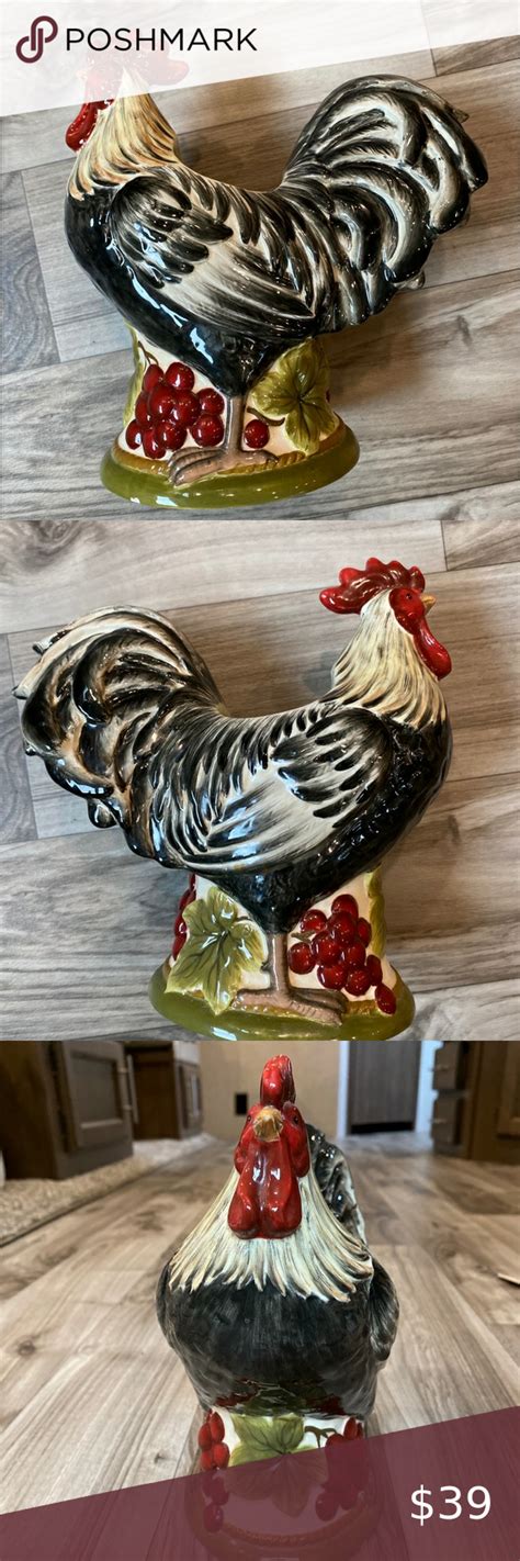 Certified International Ceramic Rooster Vase Ceramic Rooster