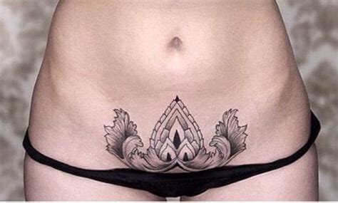 Tattoos on the pubis for women
