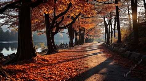 Breathtaking Autumn Landscape Desktop Wallpaper, Captivating Colors and