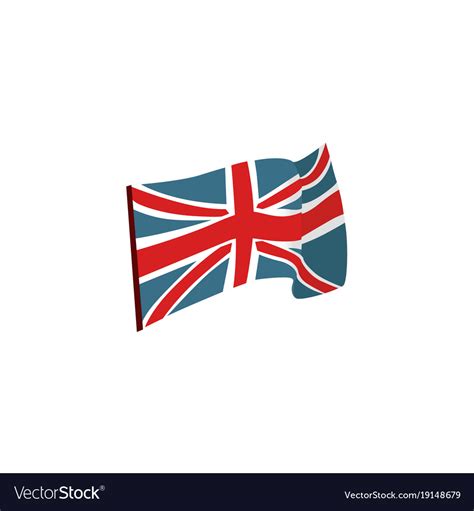 Flat style waving union jack british flag Vector Image