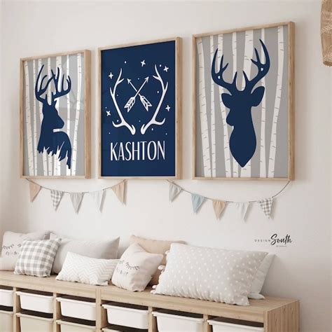 Deer Nursery Art Etsy