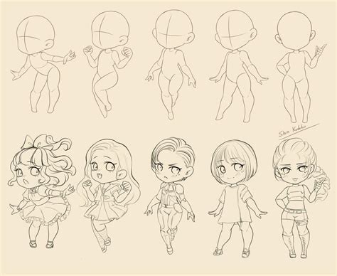 Chibi Poses Ftu By Shinekoshin On Deviantart Chibi Sketch Chibi Body