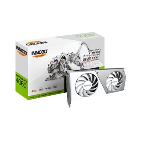 INNO3D RTX 4060 TWIN X2 OC White 8GB GDDR6 128Bit Graphics Card ...