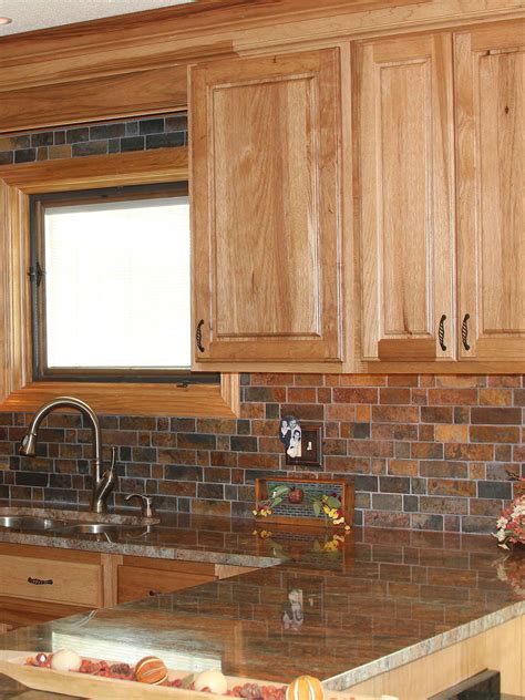 Dark Brown Tile Backsplash