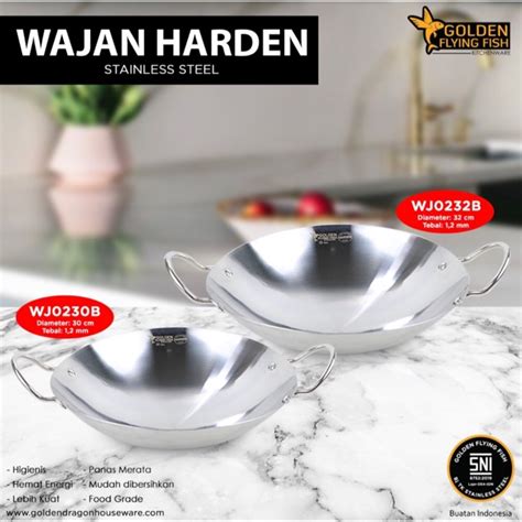 Jual Wajan Golden Flying Fish Stainless Harden Steel Anti Lengket Cm